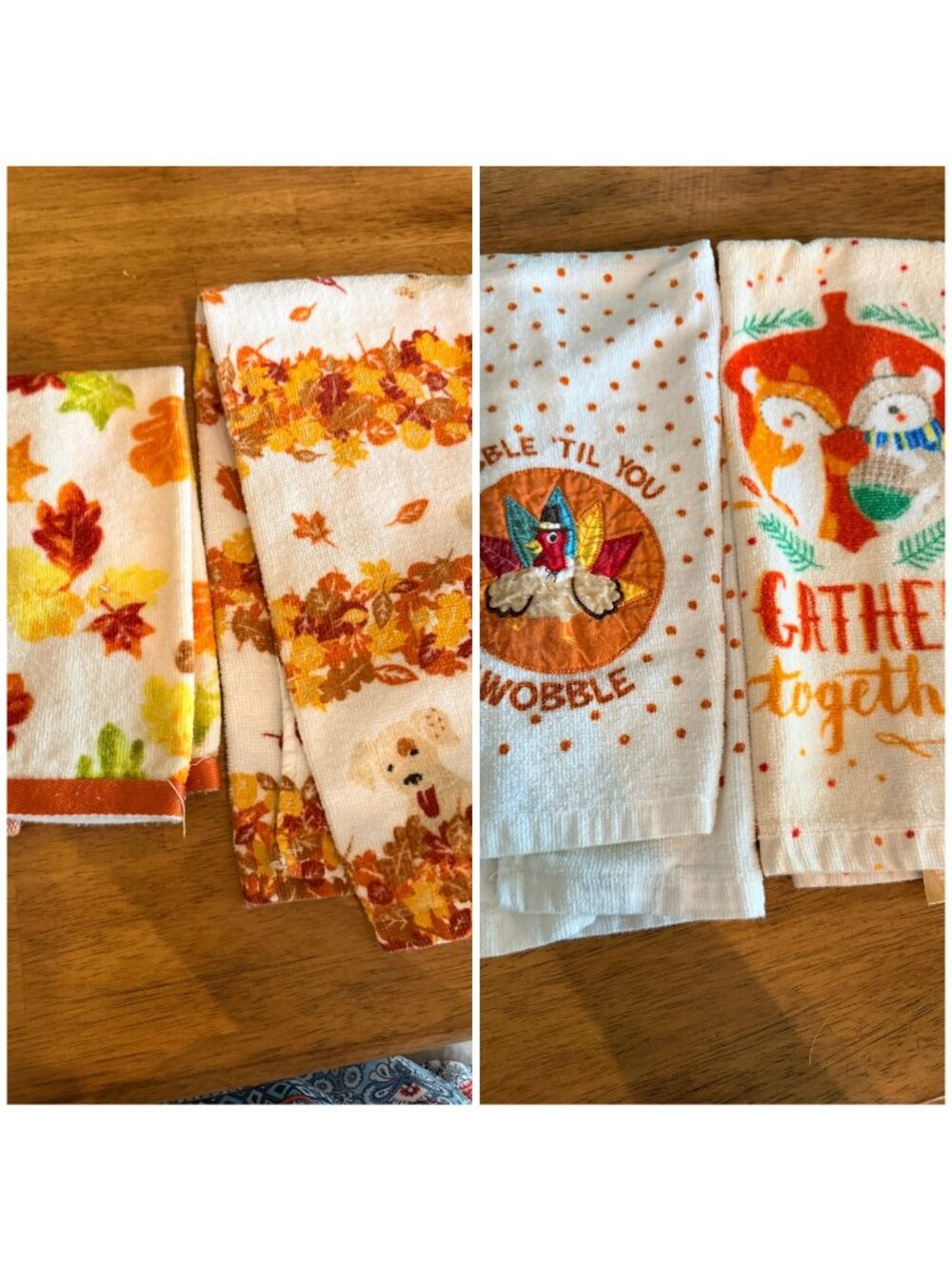 Thanksgiving & Fall Kitchen Towel Set Of 4 - Celebrate Fall Together - Seasonal